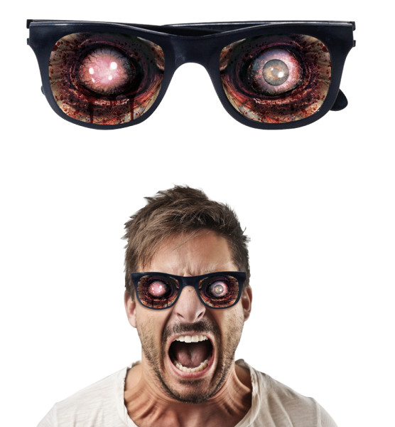 Skräck zombie glasögon
