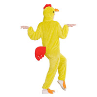 Preview: Fluffy chicken plush costume unisex