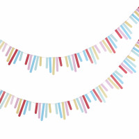 3 colorful party fringe garland of 1m