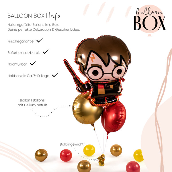 XL Heliumballon in der Box 3-teiliges Set Harry Potter 3