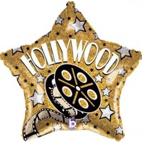 Balon foliowy z gwiazdką Hollywood 48cm