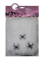 Creepy Spider Night Deko Spinnennetz Weiß 20g
