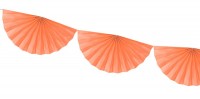 Vorschau: Rosetten Girlande Daphne mandarine 3m x 30cm