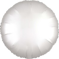 Edler Satin Folienballon weiß 43cm
