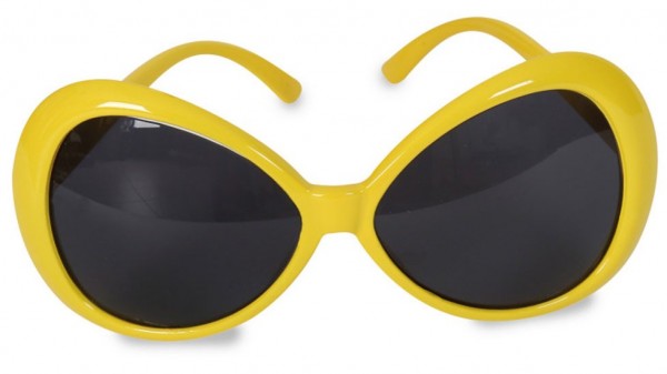 Yellow vintage disco sunglasses