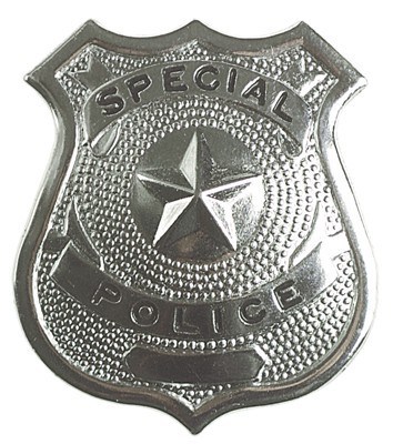 Silberne Polizei Marke