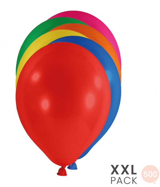 500 gekleurde latex ballonnen 30cm