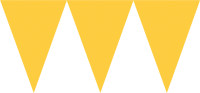 Vista previa: Guirnalda de banderines amarillos Garden Party 4,5cm