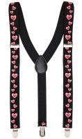 Suspenders with a heart motif
