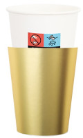 8 Satin Gold Passion paper cups