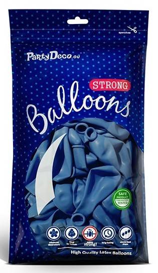 100 party star balloons royal blue 30cm 2