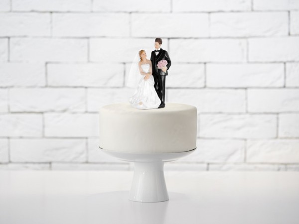 Figurine de gâteau mariée assise 13,5 cm 2