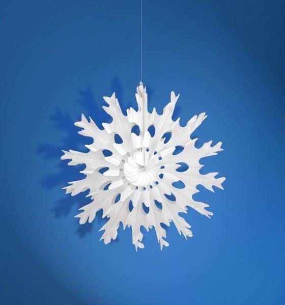 Paper rosette in snowflake design 25cm 2