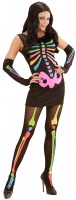 Widok: Neonowy kolorowy kostium szkieletu Valeski