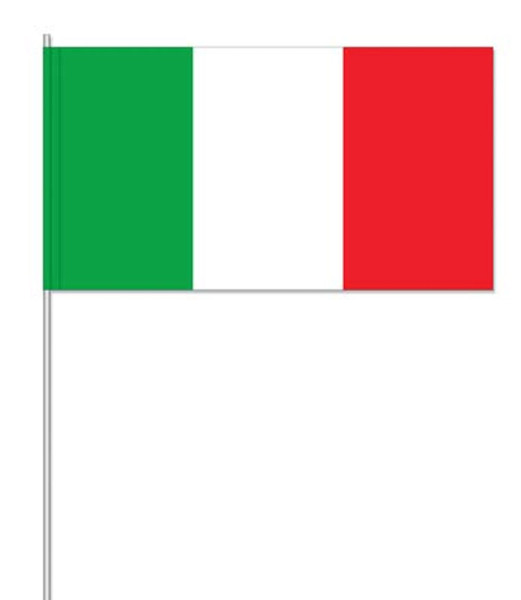 10 drapeaux en papier Italie 39cm