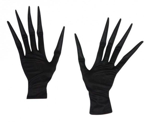 Schaurige Langfinger Handschuhe schwarz