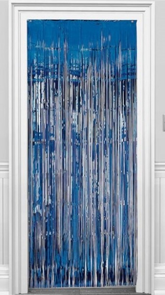 Blå glittergardin Vernanda 2,4 m