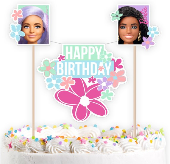 Welcome Barbie cake topper