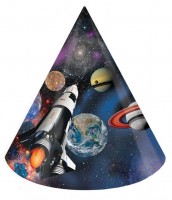 8 Weltraum Shuttle Partyhüte