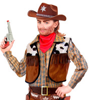 Widok: Pistolet kowbojski western w kolorze szarym