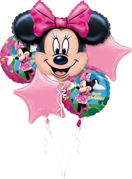 Minnie Mouse birthday foil balloon set