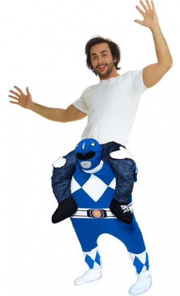 Mega Power Ranger Huckepack Kostüm Blau