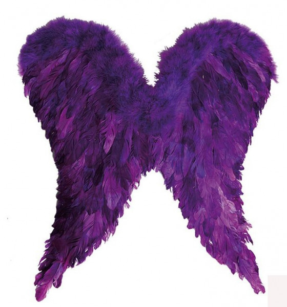Vleugel engel veren paars