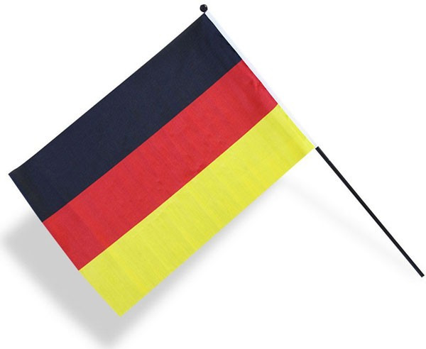 Small Germany flag with holding rod