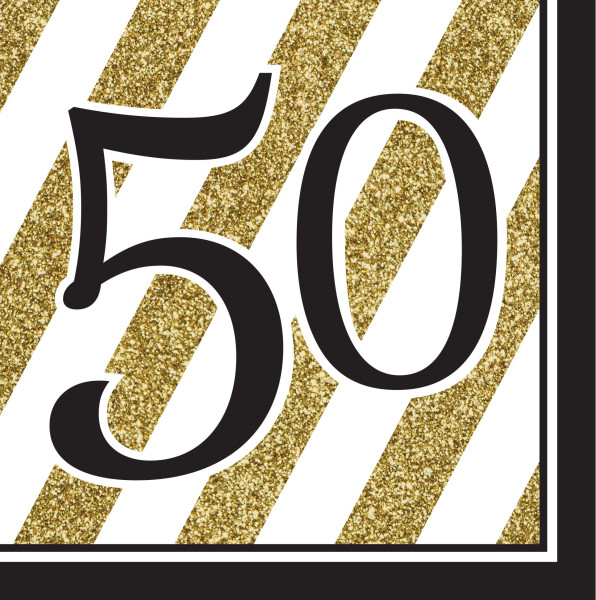 16 magische 50e verjaardag servetten 33cm