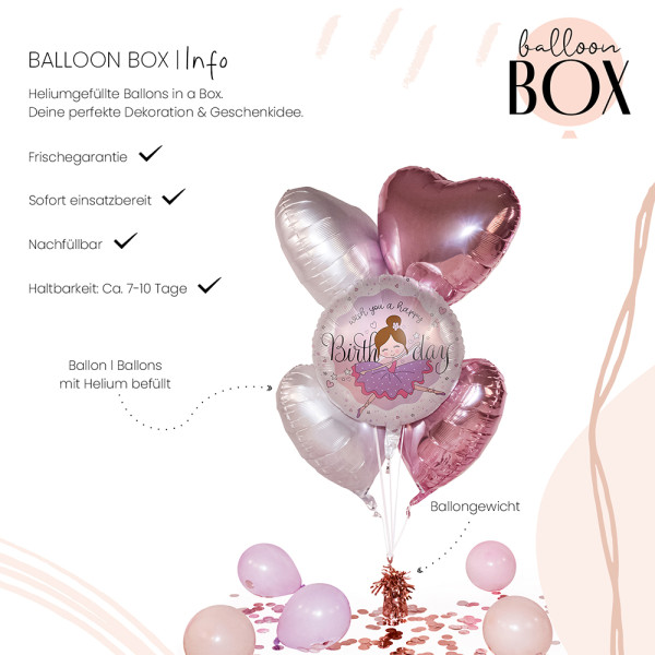 Heliumballon in der Box Dancing Ballerina Birthday 3