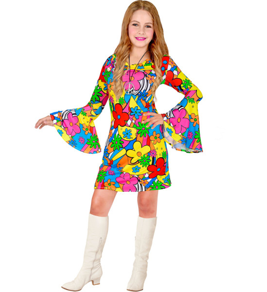 Happy Flowers hippieklänning för flickor
