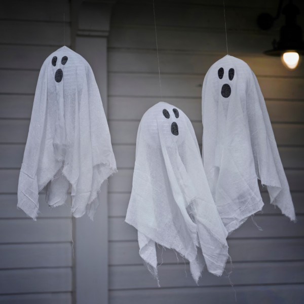 3 hængende spøgelseslanterner