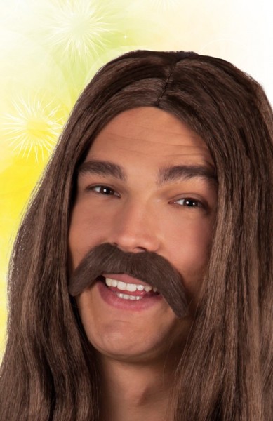 Brown hippie mustache Holger
