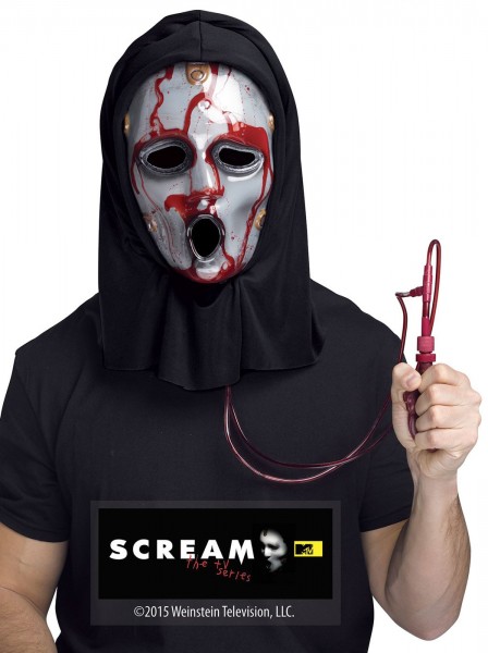 Scream mask with blood pump