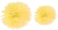 Anteprima: Pompon di carta gialla 35 cm