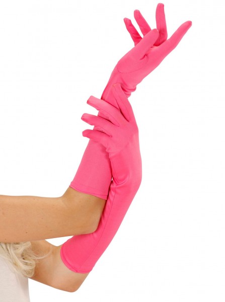 Pink neon gloves