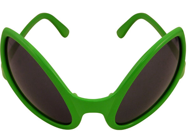 Alien-briller til voksne i grønt