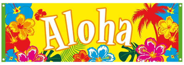 Stort Aloha Hawaii banner 74 x 220 cm