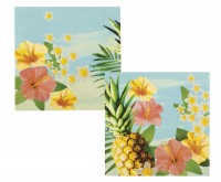 12 kleurrijke servetten van Hawaii 33 cm