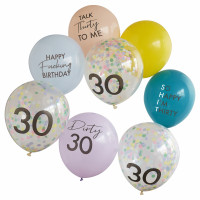 Eco balloon set Happy 30th Birthday
