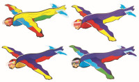 Superhjälte glidflygplan