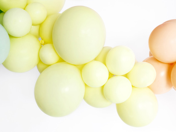 10 palloncini giallo pastello 30 cm