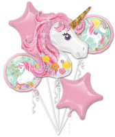 5 Believe in Unicorns foil balloons