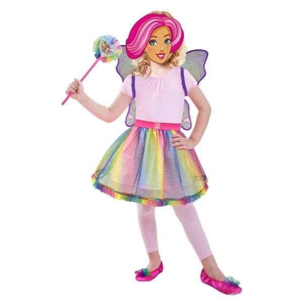 6-piece Rainbow Barbie costume set