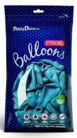 Preview: 50 party star metallic balloons caribbean blue 27cm