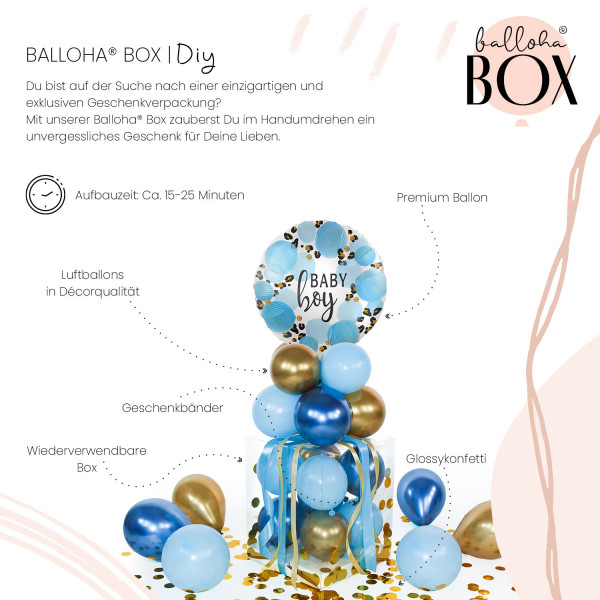 Balloha Geschenkbox DIY Baby boy XL 3