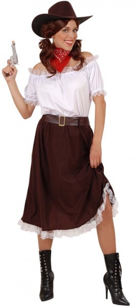 4-teiliges Damen Cowgirl Kostüm
