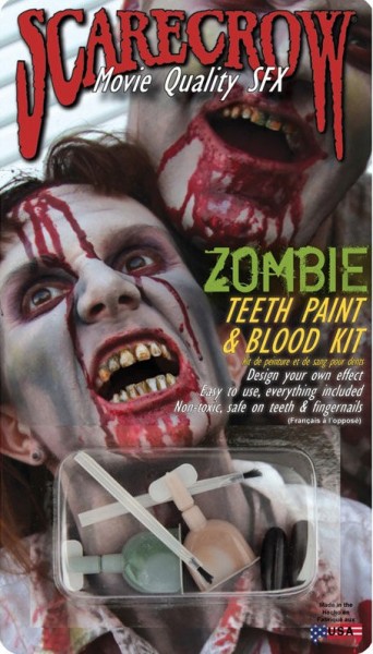 Tandfärgsuppsättning för zombietänder