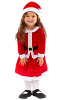Vista previa: Disfraz de Mini Papá Noel para niña