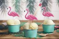 Preview: 6 flamingos Kohakai cake decorations 15 to 23.5cm